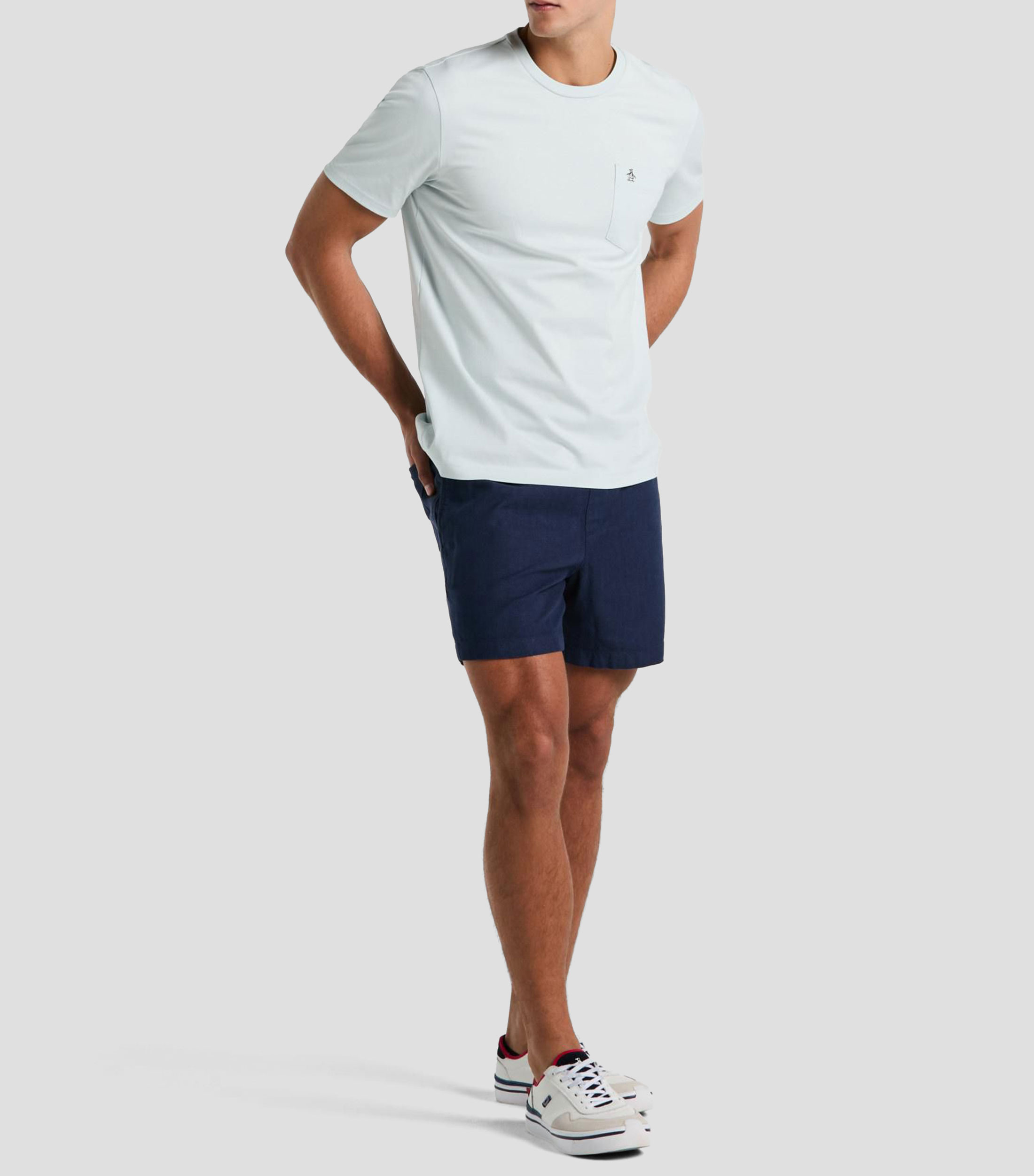 Playera cuello redondo manga corta lisa Hombre